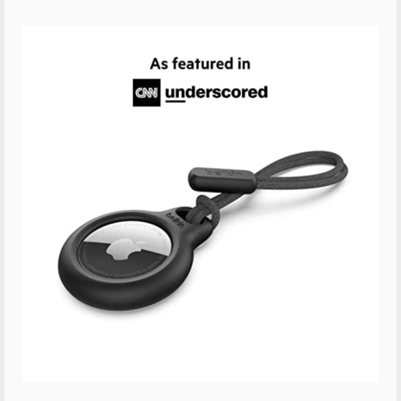 New Belkin AirTag Case with Strap, Secure Holder Protective Cover - Black NIB - Picture 2 of 9